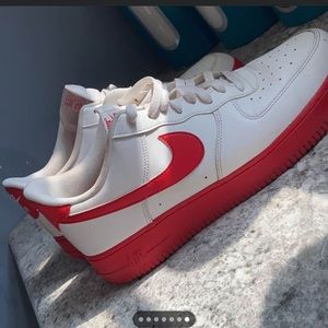 Men’s Red Air Force 1. Size 13